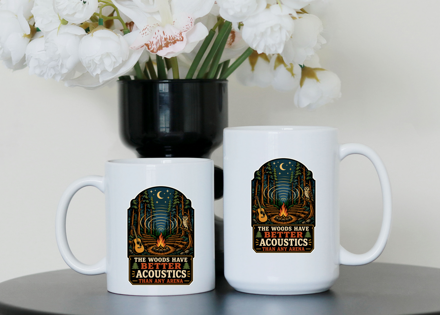The Woods Have Better Acoustics Than Any Arena Mug | Guitar Mug | Camping Coffee Mug | Music Lover Gift | Campfire Mug | Nature Lover Gift