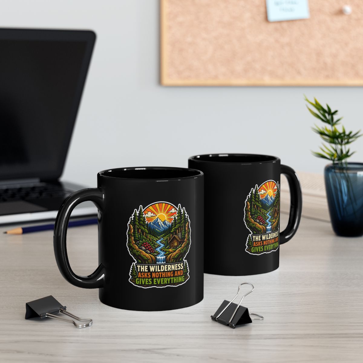The Wilderness Asks Nothing and Gives Everything Mug | Nature Lover Mug | Camping Coffee Mug | Hiking Gift | Cabin Mug | Outdoor Adventure Gift